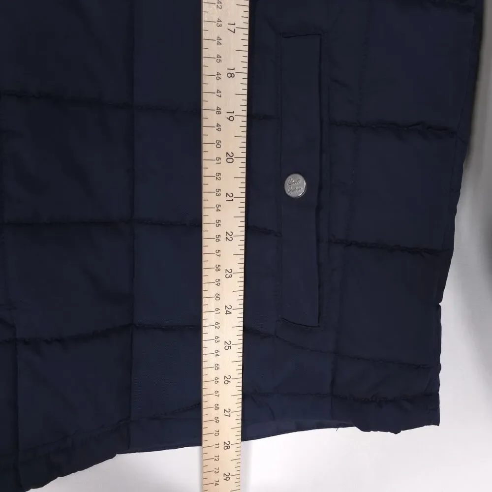 ROBERT GRAHAM New Quilted Jacket LARGE‎ Navy Lightweight Snap Front RG-115
